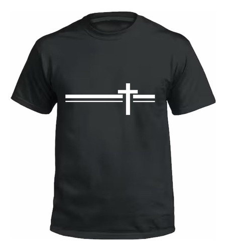 Remeras Cristianas Unisex  Cruz Horizonte - Algodón 100%