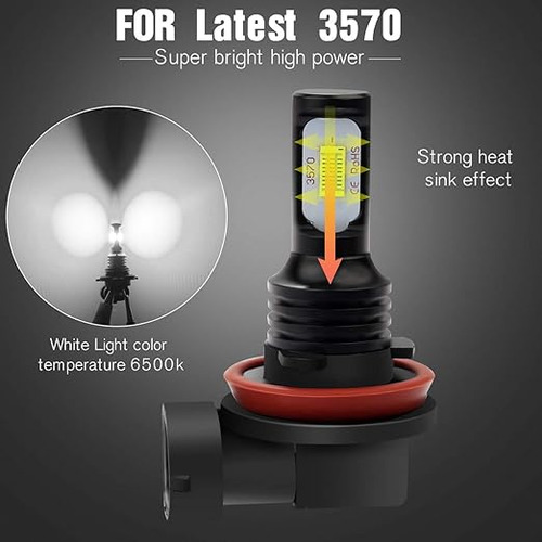 Proyector Antiniebla H8 H11, 20 Led, 100 W, 1 Par De Luces, Color Blanco
