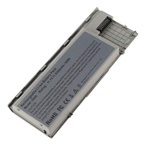 Batería De Repuesto De 5200 Mah Para Dell Latitude D620, D63