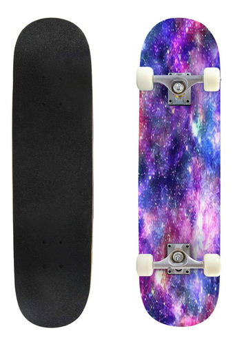 Monopatin Concavo Clasico Galaxy Night Print Longboard Deck