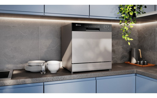 Lava-louça Electrolux 8 Serviços Inox Lava E Seca 50' Ls08e 127V