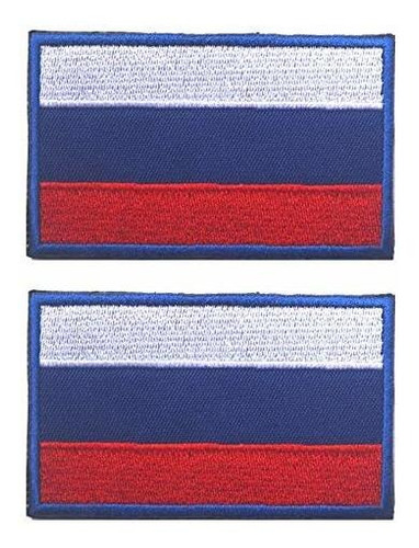 2 Uds Aliplus Rusia Bandera Parches Bordados Táctico Milita