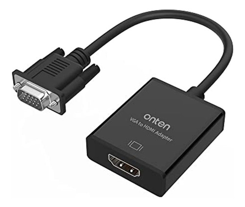 Adaptador Vga A Hdmi, Onten 1080p Vga A Hdmi (macho A Hembra