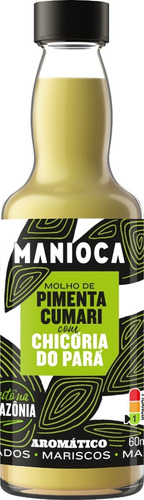 Imagem 1 de 10 de Molho De Pimenta Cumari Com Chicória Do Pará 60ml - Manioca