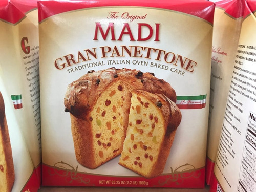 Imagen 2 de 5 de Gran Panettone Madi Pastel Italiano Tradicional 1 Kg