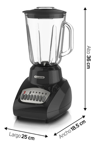 Taurus Vitra 10 Licuadora Vidrio 1.5l 10 Vel 500w Negro