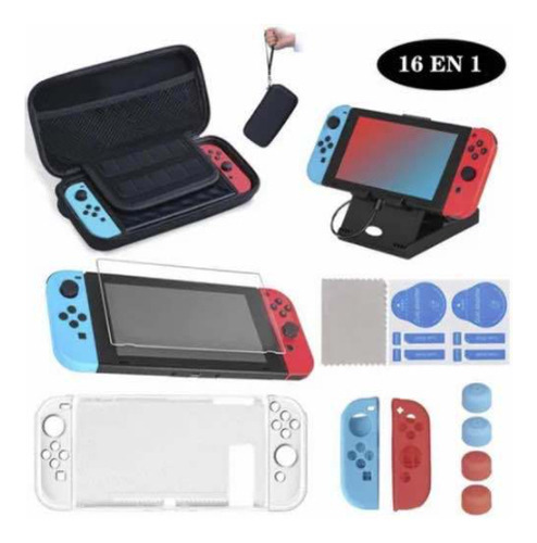 Kit De Accesorios 16 En 1 Con Funda Para Nintendo Switch