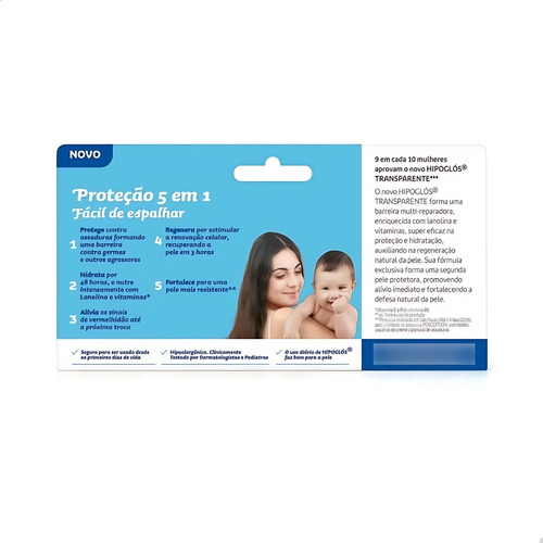 Pomada Transparente Hipoglós Kit 3 Prevenção Total Bebê