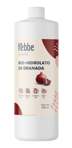 Tonico Facial Hidrolato Granada Destilado Antioxidante 500ml