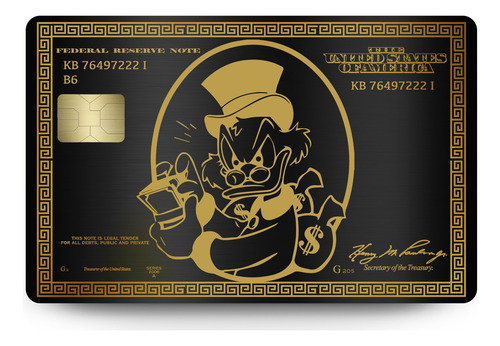 Tarjeta Metálica Personalizada Negro Con Oro