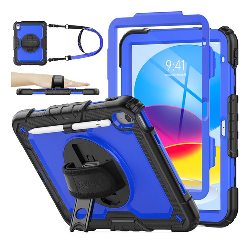 Funda Para Tablet Seymac Para iPad (a16) 11th/10th Gen Azul