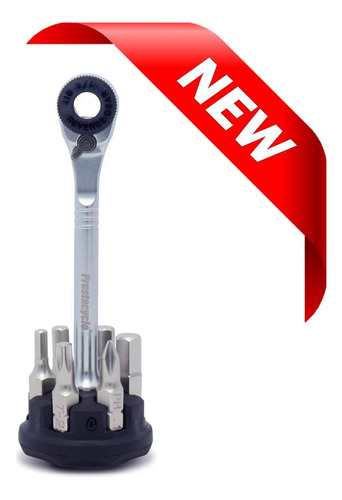 Mini Trinquete 1/4 40 Nm Y Destornillador Con 6 Puntas Hexag