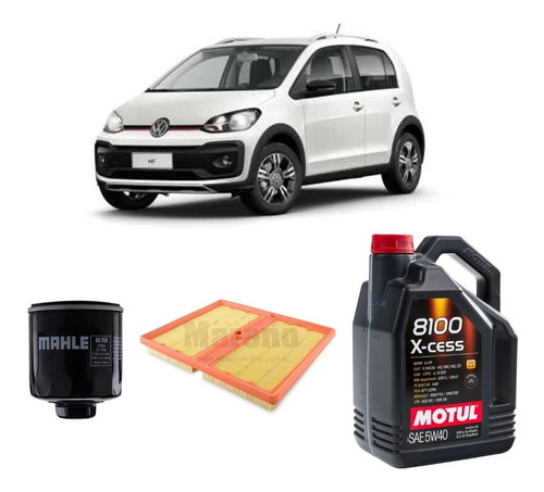 Kit 2 Filtros Volkswagen Up! Pepper Y Motul 5w40 X5