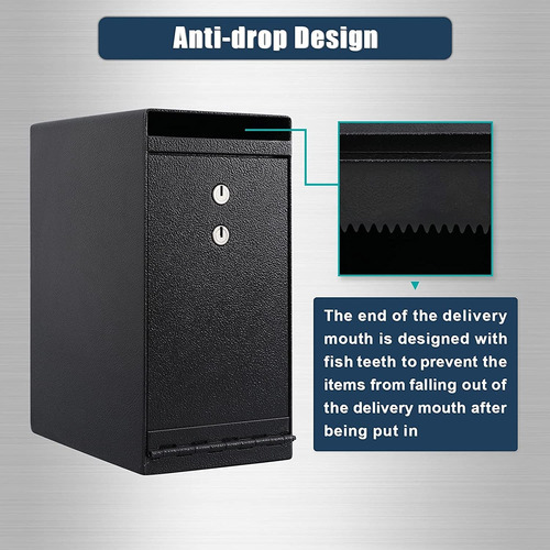 Kyodoled Depository Safe With Dual Key Lock, Security Anti-t