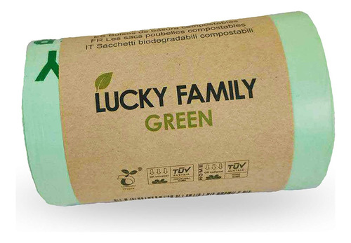 Bolsas De Abono Verdes Lucky Family Para Encimera De Cocina