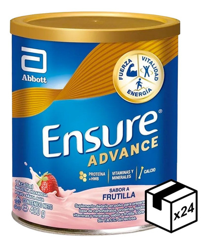 Pack 24 Ensure Advance Polvo 400g Vitaminas Y Minerales