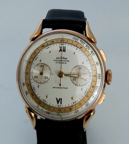 Relogio Vintage Delbana 2 Marcadores Chronograph C1930's 