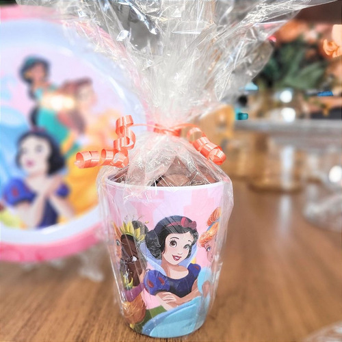 Kit 6 Copos Festa Infantil Melamina Princesas Disney 300ml