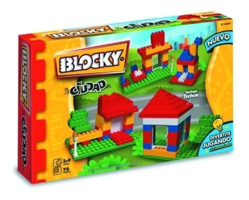 Imagen 1 de 1 de Bloques para armar Blocky Construcción Ciudad 70 piezas  en  caja