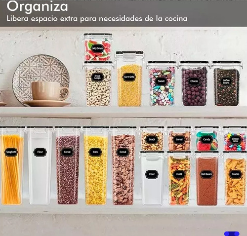 Kit 42 Recipientes Herméticos Con Tapa Multiusos