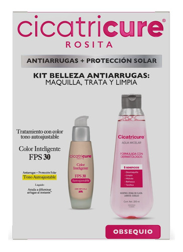 Cicatricure Antiarrugas Kit Maquillaje Fps 30 + Agua Micelar