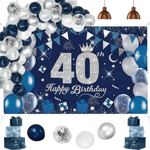 Conjunto, decoraciones de 40 cumpleaños para mujeres Decoraciones de 40  años para mujeres Globos de 40 cumpleaños