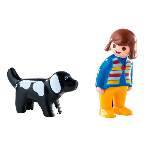 Personaje Infantil Niña Con Perro Mascota 6977 - Playmobil 