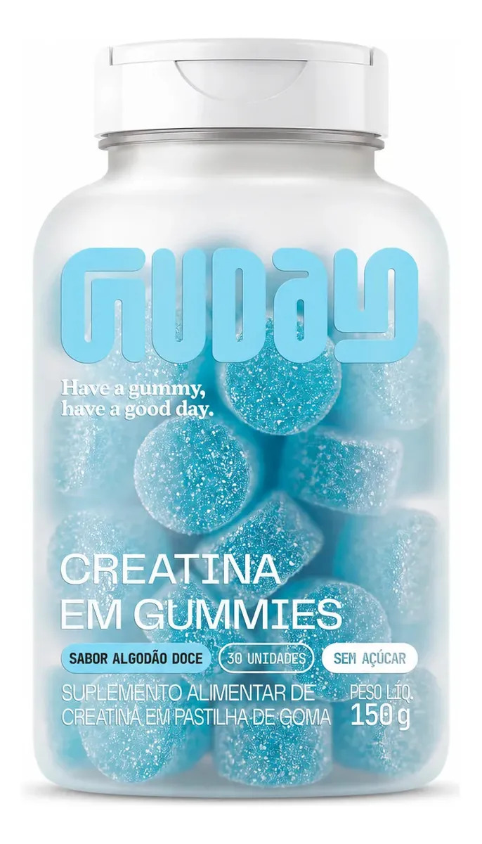 Guday - Creatina Em ​Gummy Sabor Algodão Doce - 30 Unidades