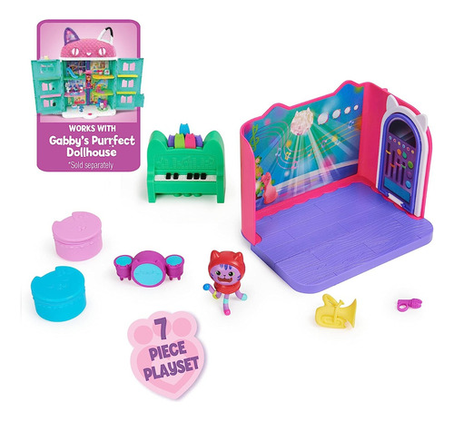 Gabbys Dollhouse Cuarto De Dj Música Con 7 Piezas