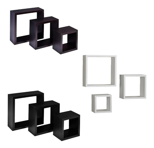 Estante Flotante - Set De 3 Cubos Decorativos - Repisa