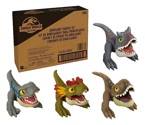 Figura De Acción  4 Dinosaurios Mini Hfr08 De Mattel Jurassic World Dominion