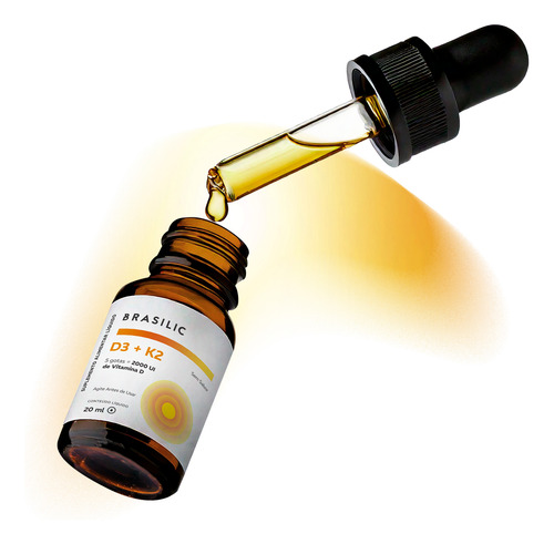 Vitamina D3 Liquida K2 5 Gotas 2000ui De Vitamina D 20ml