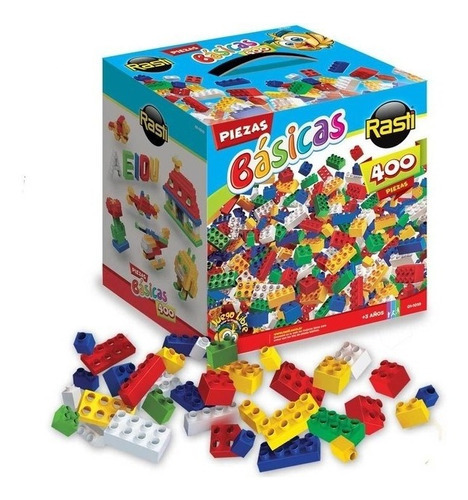 Imagen 4 de 8 de Bloques para armar Rasti Kit accesorios Kit de piezas básicas 400 en caja