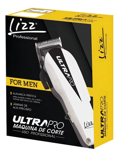 Máquina De Corte Lizz Ultra Pro 127v Branca E Preta Com 6