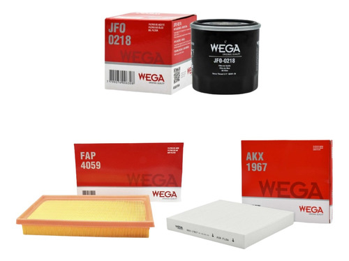 Kit 3 Filtros Wega Toyota Corolla Cross - 2.0 16v 177cv 2022