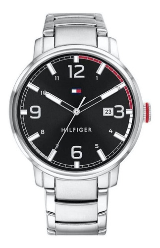 Reloj Tommy Hilfiger Hombre Deportivo 1791755 Acero 3 Bar Color De La Malla Plateado Color Del Bisel Plateado Color Del Fondo Negro/blanco/plateado