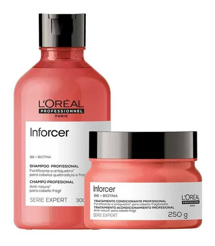 Loreal Inforcer Kit Shampoo 300ml + Máscara 250g