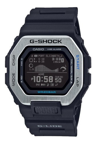 Reloj Casio G-shock Digital Bluetooth Gbx-100-1 Color de la correa Negro Color del bisel Negro Color del fondo Negro