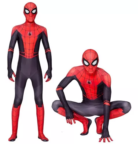 Fantasia Masculina Homem Aranha Clássico Adulto Cosplay Traje Luxo Tob