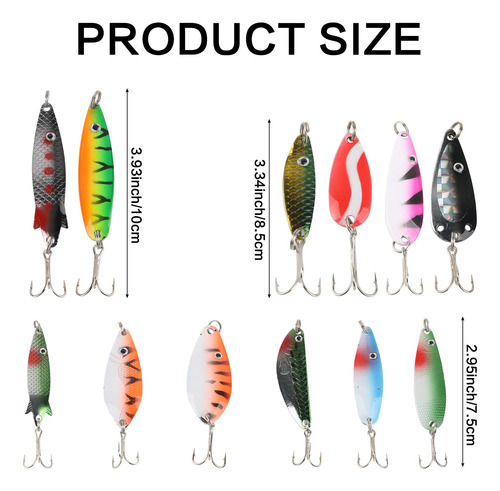 30 Señuelos De Pesca Con Caja De Almacenamiento Spinnerbaits