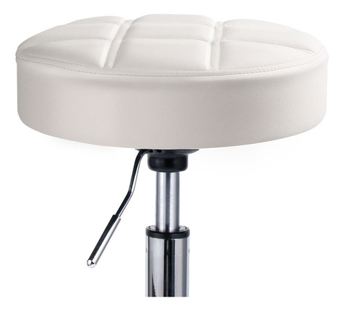 Taburete Con Ruedas Leopard Redondo Ajustable Work Medical,