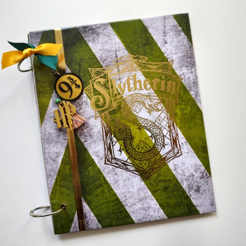 Carpeta Nº3 Harry Potter Slytherin Personalizada + Adorno