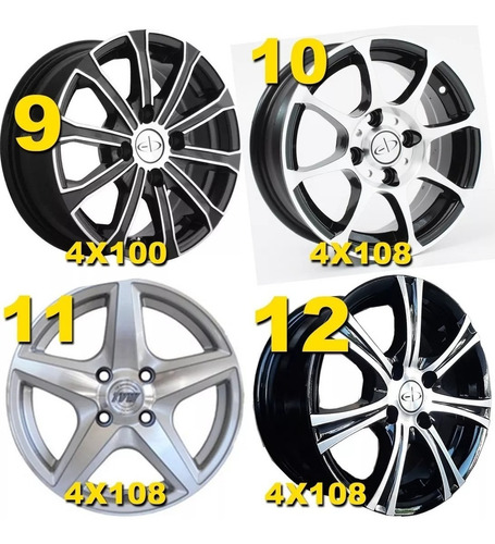 Imagen 4 de 9 de Kit X 4 Llantas Deportivas Eb Rodado 14 + Envios + Oferta!