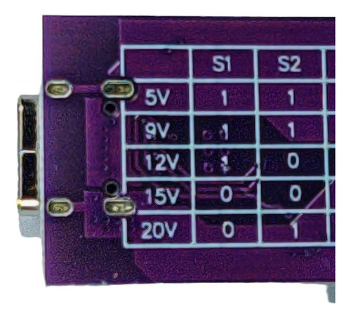 Selector De Voltaje Usb-c De 5v-20v Eliminador Cel