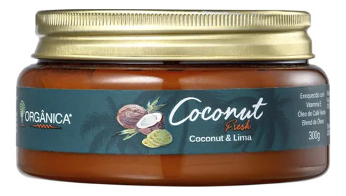 Orgânica Coconut & Lima Fresh Oil Creme Hidratante 300g