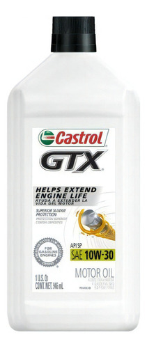 Aceite Multigrado Mineral Sae 10w-30 Castrol Gtx, 946ml