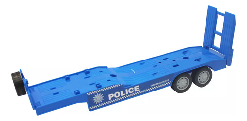 Grua Policia Helicoptero Carrito Friccion Luz Sonido Juguete Color Multicolor