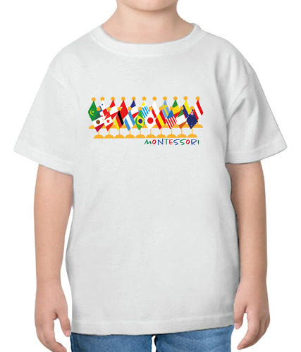 Playera De Niño Con Diseño De Las Banderas Montessori