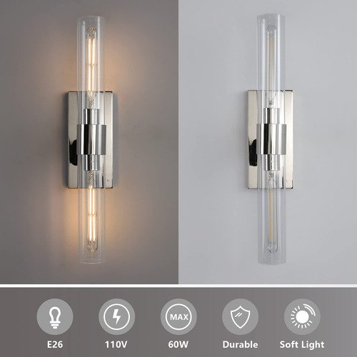 Yuyi Juego De 2 Apliques De Pared Modernos Luz De Baño Con