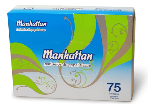 Pañuelo De Papel Tissue Manhattan Box X75 Un. - 24 Cajas